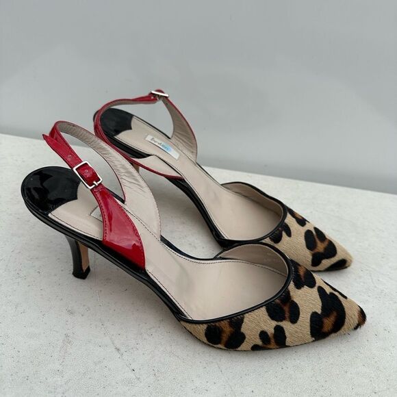 Boden Slingback Heels Animal Print Size 38-7,5 - Picture 2 of 7